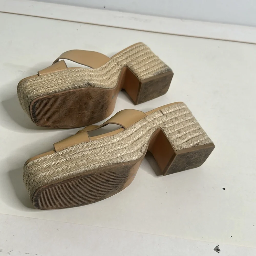Zara tan platforms sandal size 40/9